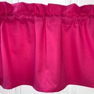 WINDOW CURTAIN VALANCE Red Solid 100% Cotton Handmade Curtains Home Decor